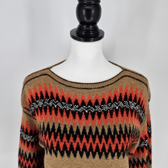 Sita Murt Fair Isle Alpaca Sweater Nordic Tribal Winter Fall Womens Sz 12 - Picture 3 of 12